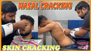 SINUSES clearing Nasal cracking | Loud Skin cracking Head massage by SHAMBOO💈ASMR