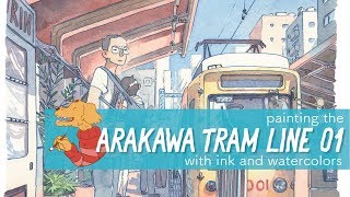 Painting The Arakawa Tram Line