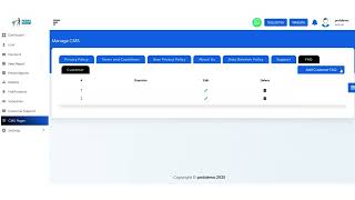 CMS Management: Create & Control FAQs, Terms, and Policies with Display Settings