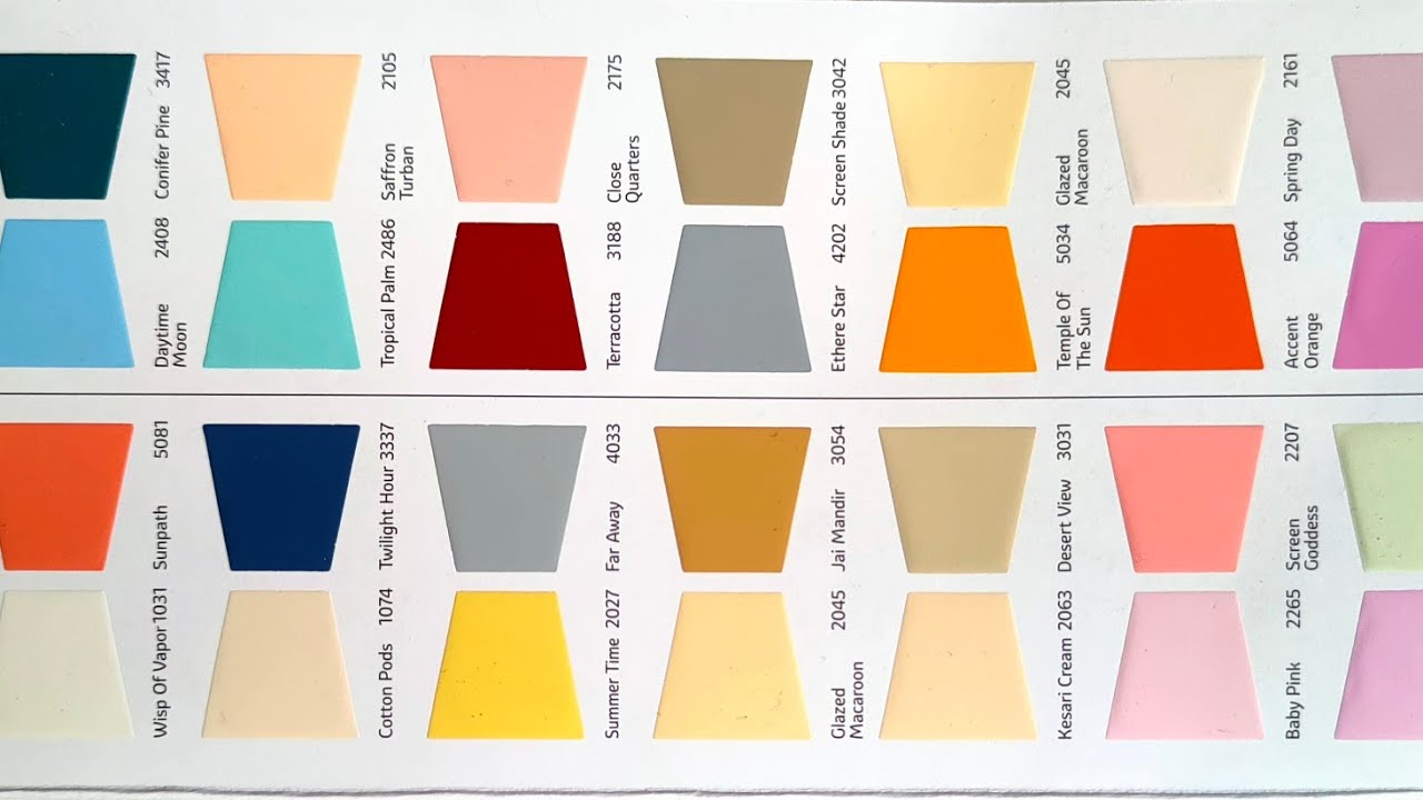 Latest Paint Combination Chart Jsw Paints Colour Combination Chart With