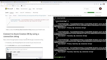 Exercise Azure Storage Explorer to Azure Cosmos DB and Data Lake