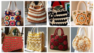 Elegant stylish crochet hand bags for ladies 