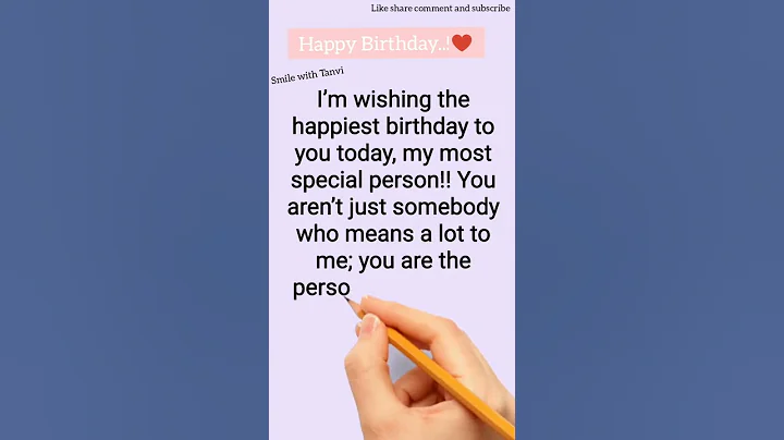 Heart touching Birthday Wishes For Someone Special♥️!! gf/bf/husband/wife #shorts #happybday - DayDayNews