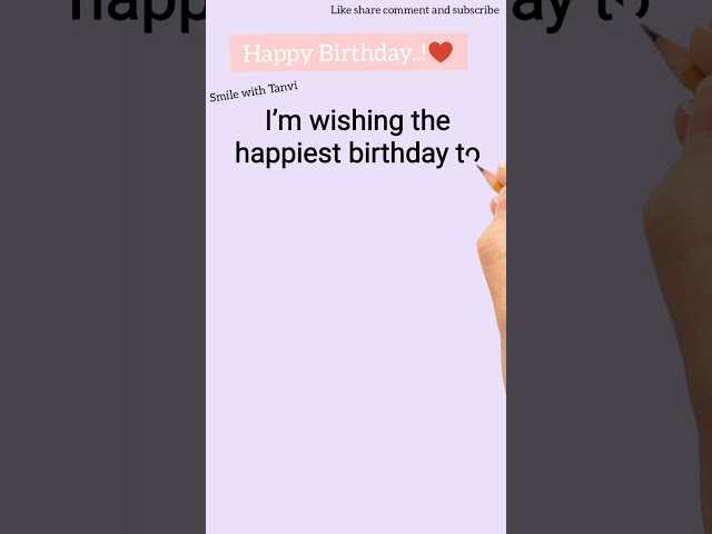 Heart touching Birthday Wishes For Someone Special♥️!! gf/bf/husband/wife #shorts #happybday class=