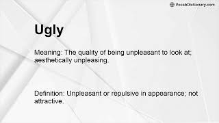 Ugly Meaning