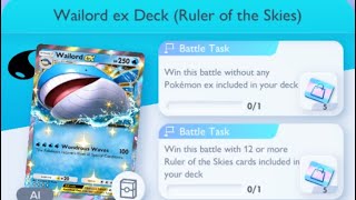 Pokémon TCG Pocket - Wailord ex Deck (Ruler of the Skies) | Rarity Mission