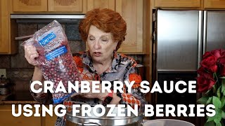 Cranberry Sauce Using Frozen Berries