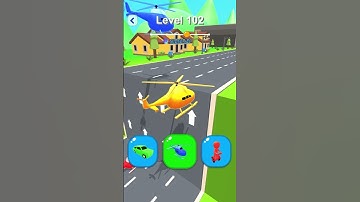Shape-Shifting 🚙🚁🛵 Race | Gameplay Level - 102 | Hyper Casual Mobile📱 App | Android,iOS - NEW UPDATE