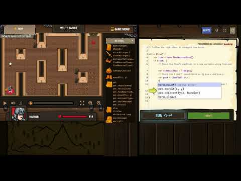 CodeCombat - White rabbit - JavaScript