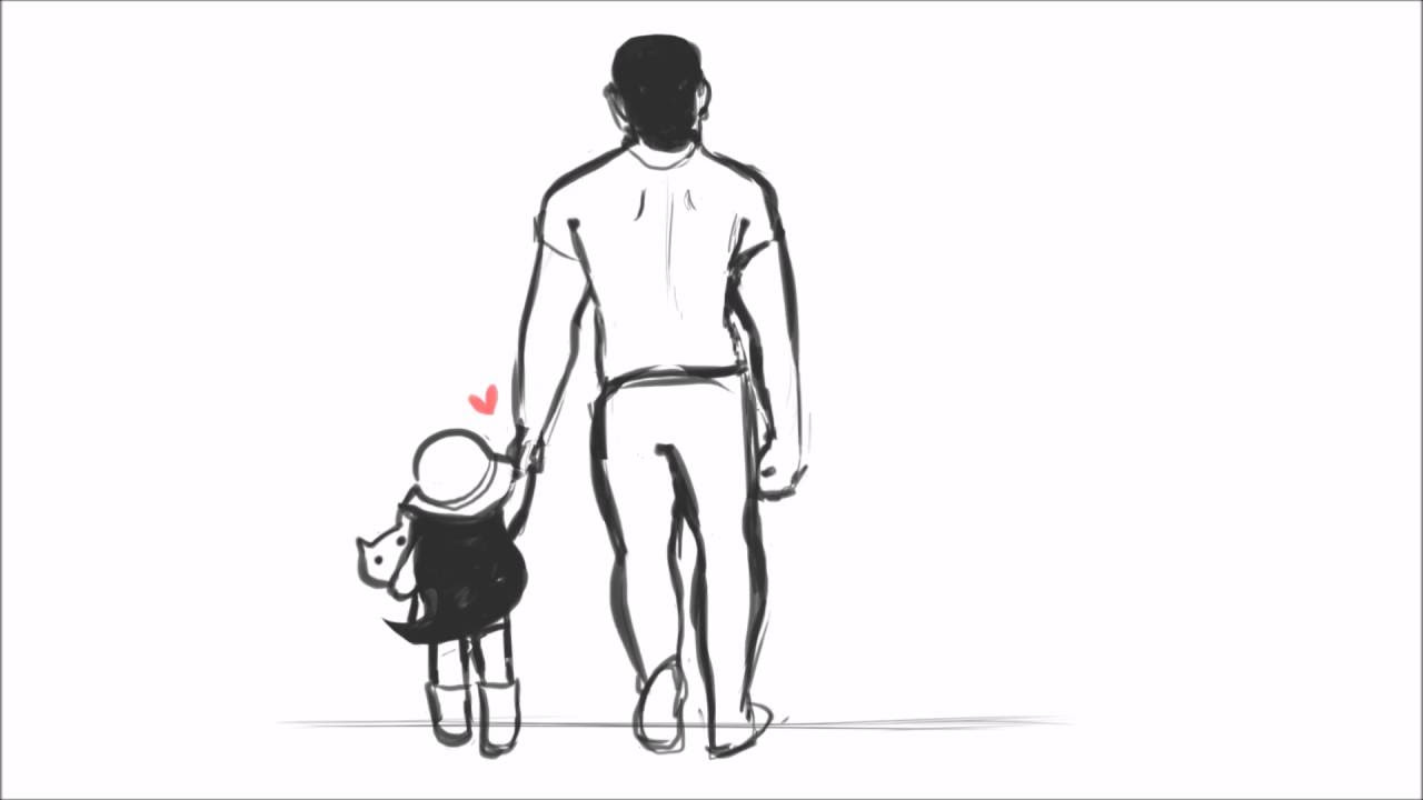 Fathers Day Animation Father and Daughter