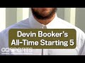 Devin Booker&#39;s Starting 5? Bron, KD, Kobe, Jordan &amp; Olajuwon