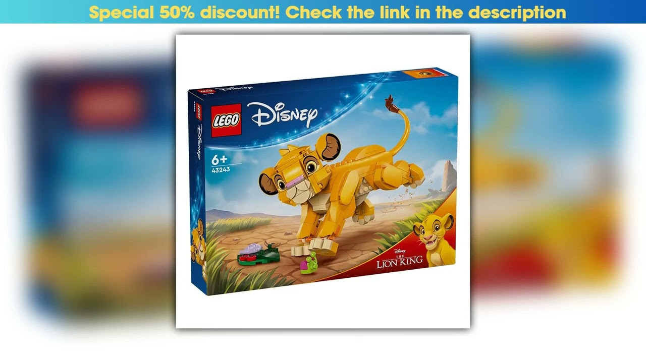 LEGO June new product Disney Animation 43243 Little Lion King Simba building block toys for boys