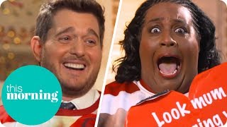 Alison and Michael Bublé Share a Kiss Under the Mistletoe | This Morning
