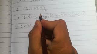 class 7 conversion of binary number into decimal number.