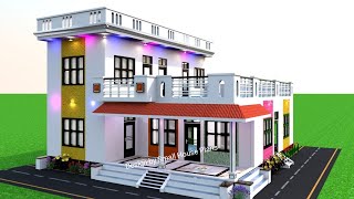 Corner House Plan with 3 Bedroom , Low Budget 3 Bedroom House Plan