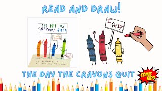 Read + Draw: The Day The Crayons Quit Read Aloud | Drawing Tutorial for Kids
