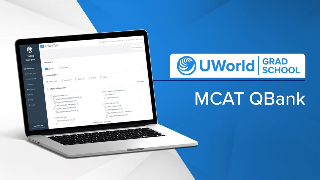 Getting Started With The Uworld Mcat Qbank