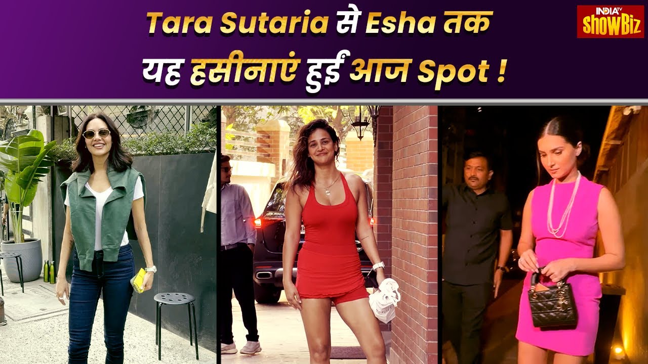 Esha Gupta का क्लासी लुक, Tara Sutaria की Pink Dress और Aisha Sharma का Hot Avatar | Celeb Spotted