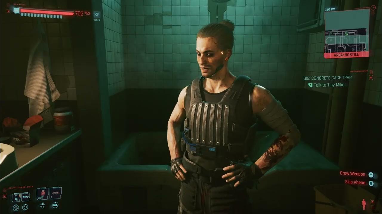 [4K] CyberPunk 2077 Concrete Cage Trap Gig Patch 1.6 YouTube