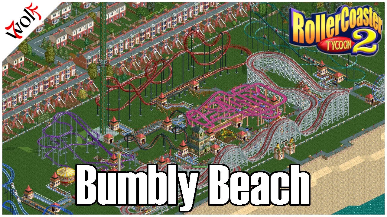 Rollcoaster Bumpy Roller Coaster Tycoon | Bumbly Beach | Ep6 OpenRCT2 - YouTube