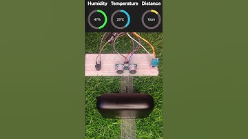 Wireless Temperature, Distance, and Humidity Monitoring with Firebase #diy #iot #esp32#viral #shorts