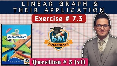 Exercise 7.3 | Question # 5(vi) | Linear Graph and Their Application |  Class 9 | Karachi/Sindh 