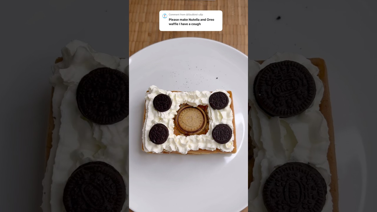Nutella Oreo waffle ! 🤤
