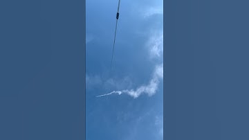 Estes Viking model rocket launch, slow motion.
