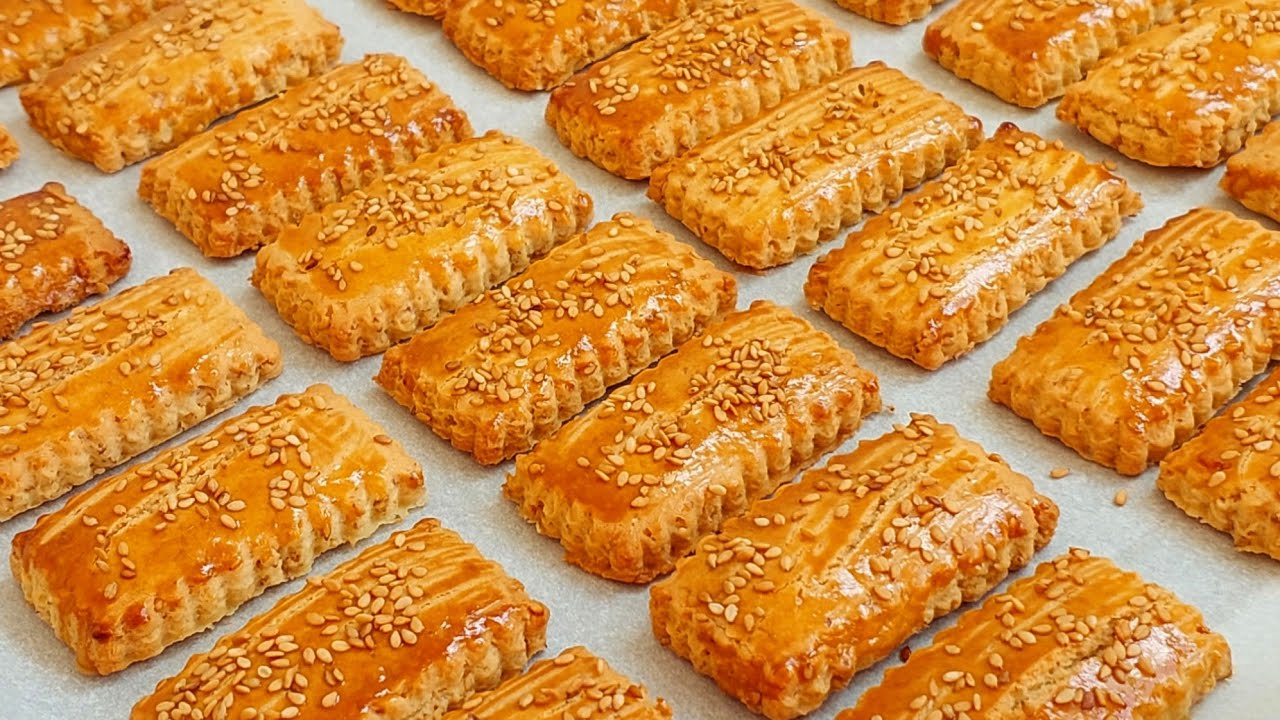 بيسكوي العشر دقائق بمداق الفقاص لشرب الشاي بدون زبدة وبكمية كثيرة  هشيش ومقرمش والمداق اكثر من رائع