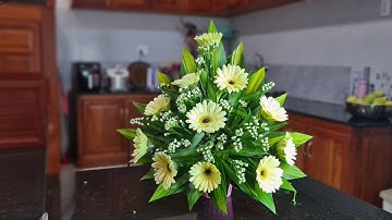 Cắm hoa bàn thờ 🍀 Cắm bình hoa đồng tiền kiểu truyền thống ❤️