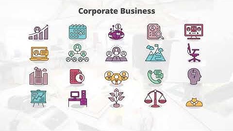 Corporate Business - Flat Animation Icons (MOGRT) | After Effects Elements - Envato elements