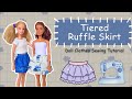 Making a Mini Tiered Ruffle Skirt for Dolls | Scrap Fabric Sewing Project