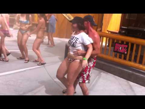 Drunk Girl Dancing & Falling at the Naked Pirate Bar at Pirate Cove Resort in Needles, CA 7-14-2012