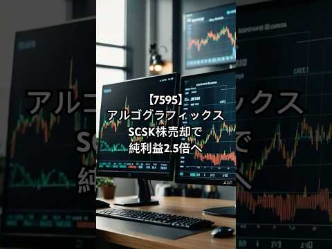 【7595】アルゴグラフィックス、SCSK株売却で純利益2.5倍へ #お金 #投資  #株