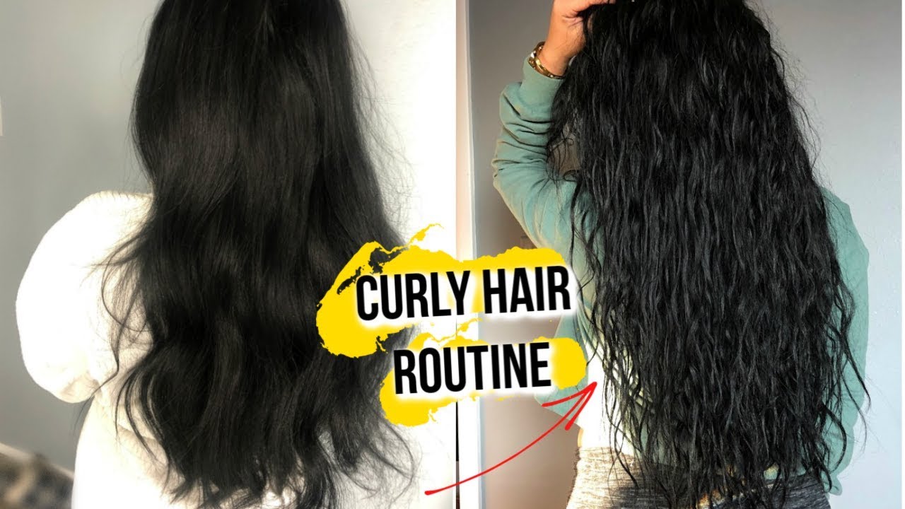 STRAIGHT TO CURLY HAIR ROUTINE 2019 | HOW I ACHIEVE VOLUME & NO FRIZZ!  ohmglashes