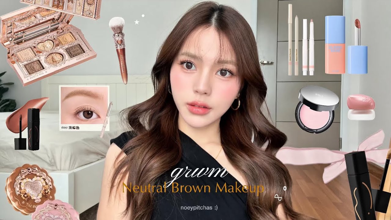 How to แต่งหน้าโทนน้ำตาลตามเทรนด์! Ver. เห่อ คสอ ใหม่ที่คัดมาแล้วว่าปัง 🪄🧸✨ | noeypitchas