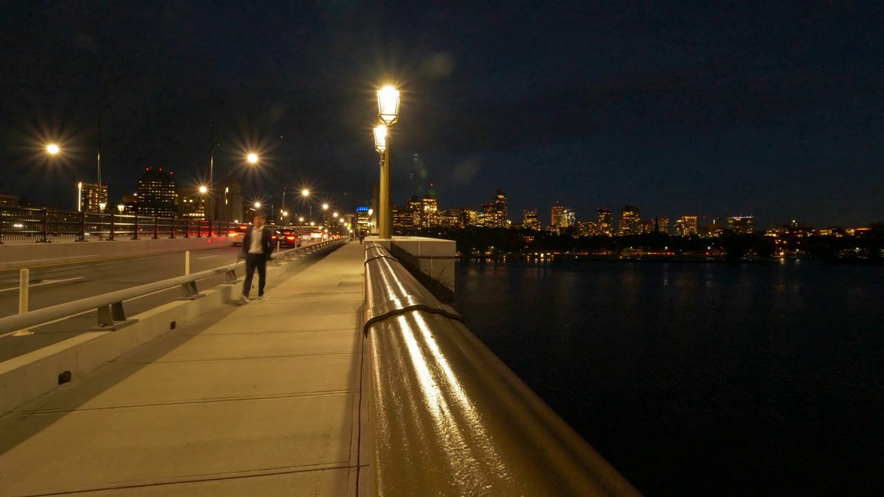 Hyperlapse Sunset over Longfellow Bridge