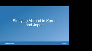 Study Abroad in Japan and Korea - GLOW 2020