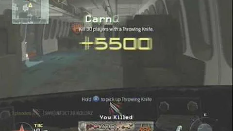 1 v 3 clutch mw2 with throwing knife