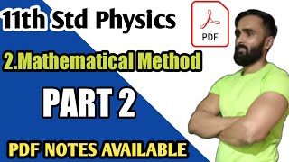 2.Mathematical Method 11Th Std Physics 1Part 2 Types Of Vector Maharashtra Board