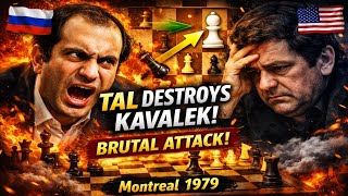 Tal’s Crushing Kingside Attack! 💥 | Mikhail Tal vs Lubomir Kavalek (Montreal 1979) screenshot 4