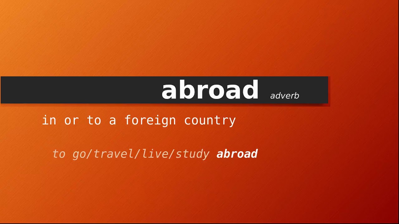 meaning of overseas travel