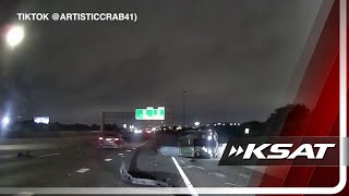 WATCH: Multiple vehicles collide in chain-reaction crash on Loop 410