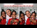 SPOILING MY LITTLE SISTERS FOR A DAY | SHOPPING, FOOD, MOVIES, HENNA, & BAKING | VLOGMAS DAY 6