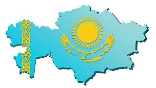 Анимация карты и символа Казахстана (футаж) 4К