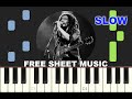 SLOW piano tutorial &quot;JAMMIN&quot; by Bob Marley, with free sheet music (pdf)