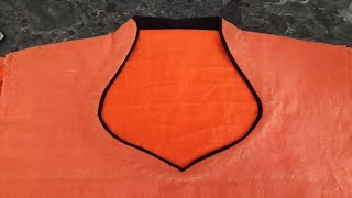 Halter neck (high neck) ķurti cutting n stitching with piping neck