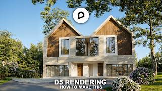 house villa minimalist in d5 render