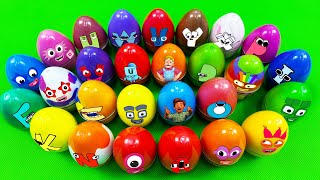 Rainbow Eggs: Looking for SLIME Numberblocks with Lollipop, Suitcase! Satisfying ASMR Videos
