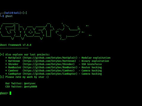 How to install Ghost Framwork in Kali linux